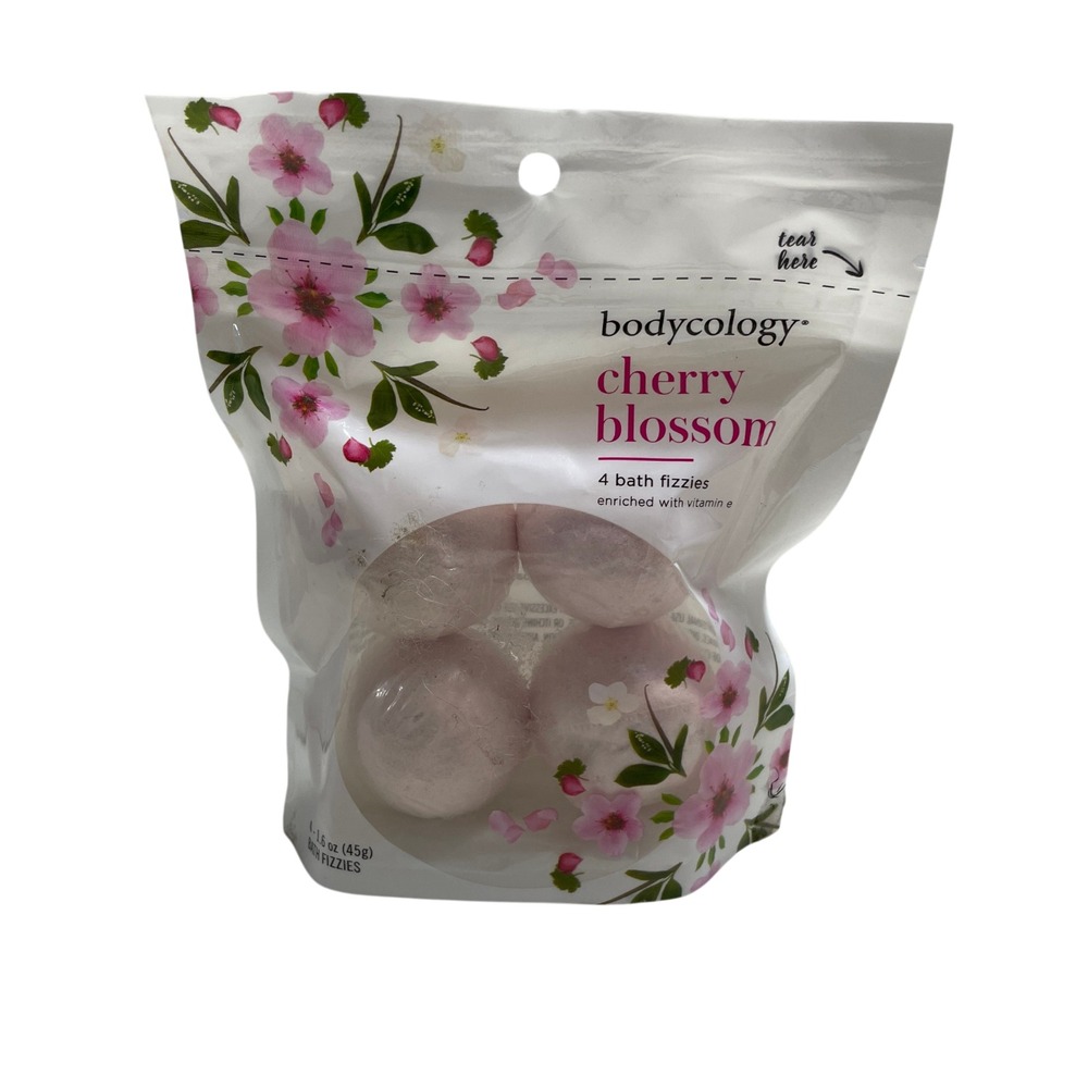 Bodycology Cherry Blossom 4‎ Bath Fizzes NEW in Bag